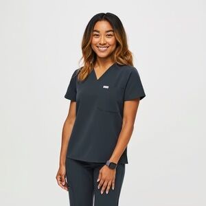 Catarina 1-Pocket Scrub Top Dark Harbor